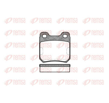 Sada brzdových destiček, kotoučová brzda REMSA 0239.10