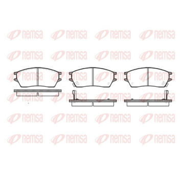 Sada brzdových destiček, kotoučová brzda REMSA 0243.02