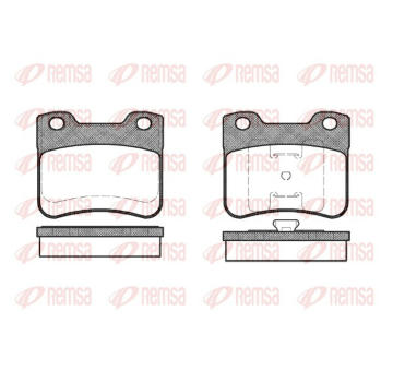 Sada brzdových destiček, kotoučová brzda REMSA 0247.10