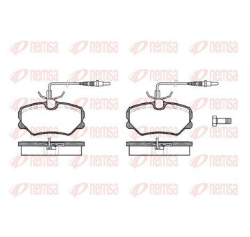 Sada brzdových destiček, kotoučová brzda REMSA 0262.12