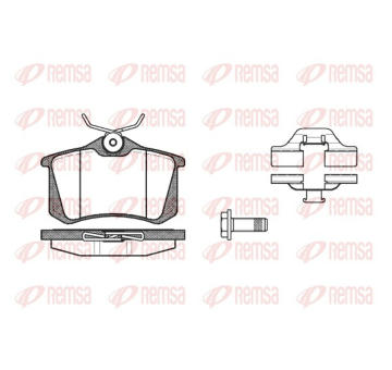 Sada brzdových destiček, kotoučová brzda REMSA 0263.03