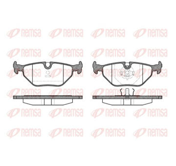 Sada brzdových destiček, kotoučová brzda REMSA 0265.00