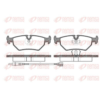 Sada brzdových destiček, kotoučová brzda REMSA 0265.32