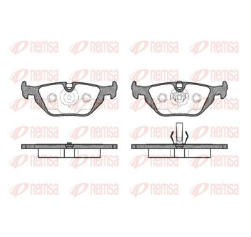 Sada brzdových destiček, kotoučová brzda REMSA 0265.50