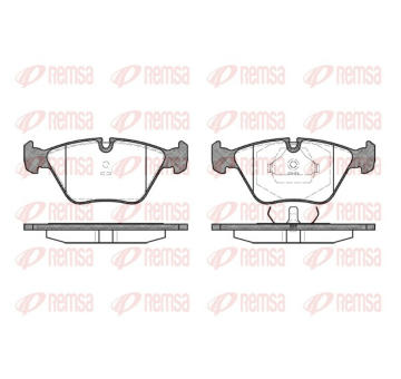 Sada brzdových destiček, kotoučová brzda REMSA 0270.40