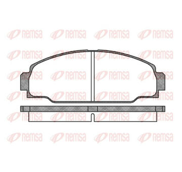 Sada brzdových destiček, kotoučová brzda REMSA 0274.00