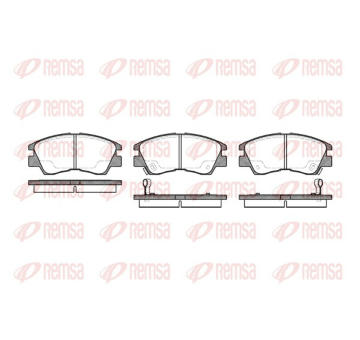 Sada brzdových destiček, kotoučová brzda REMSA 0275.02