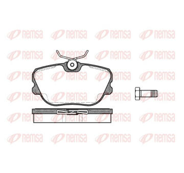 Sada brzdových destiček, kotoučová brzda REMSA 0280.10