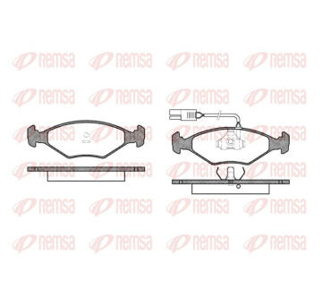 Sada brzdových destiček, kotoučová brzda REMSA 0281.02