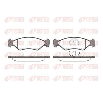 Sada brzdových destiček, kotoučová brzda REMSA 0285.10