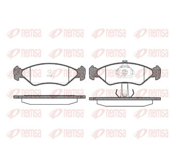 Sada brzdových destiček, kotoučová brzda REMSA 0285.20