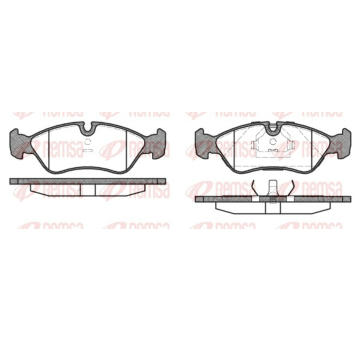 Sada brzdových destiček, kotoučová brzda REMSA 0286.10