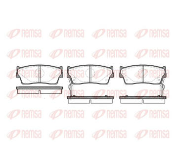 Sada brzdových destiček, kotoučová brzda REMSA 0289.02