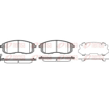 Sada brzdových destiček, kotoučová brzda REMSA 0293.11