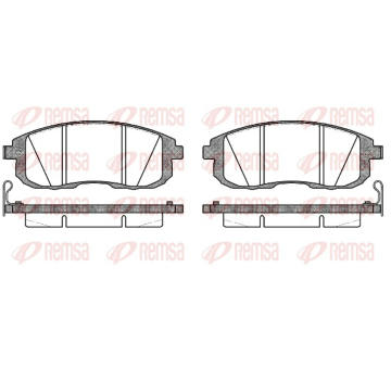 Sada brzdových destiček, kotoučová brzda REMSA 0293.14