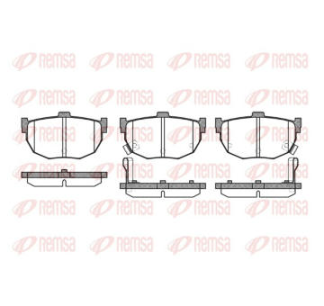 Sada brzdových destiček, kotoučová brzda REMSA 0294.32