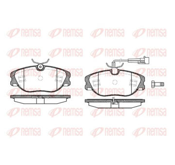 Sada brzdových destiček, kotoučová brzda REMSA 0305.72