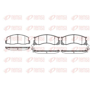 Sada brzdových destiček, kotoučová brzda REMSA 0306.22