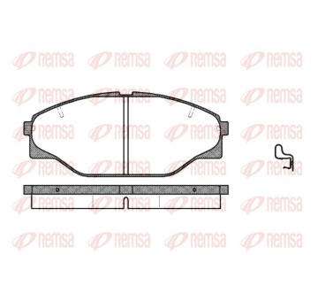 Sada brzdových destiček, kotoučová brzda REMSA 0314.04