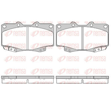 Sada brzdových destiček, kotoučová brzda REMSA 0315.22