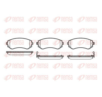 Sada brzdových destiček, kotoučová brzda REMSA 0317.12