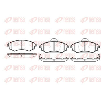 Sada brzdových destiček, kotoučová brzda REMSA 0318.05