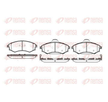 Sada brzdových destiček, kotoučová brzda REMSA 0318.06