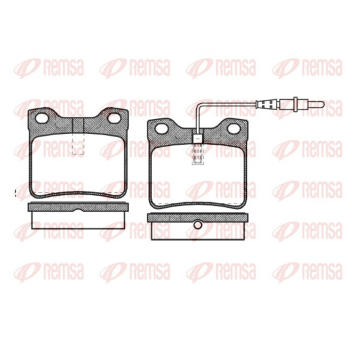 Sada brzdových destiček, kotoučová brzda REMSA 0321.22