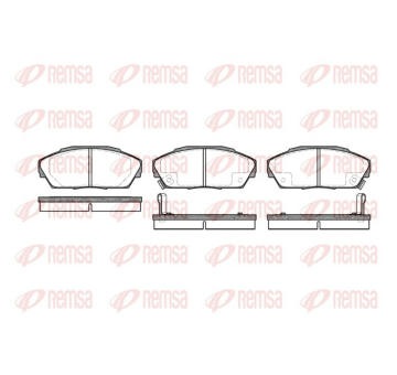Sada brzdových destiček, kotoučová brzda REMSA 0323.02