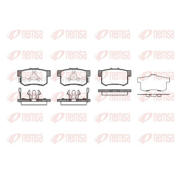 Sada brzdových destiček, kotoučová brzda REMSA 0325.04