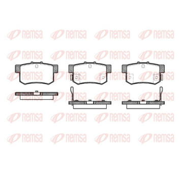 Sada brzdových destiček, kotoučová brzda REMSA 0325.22
