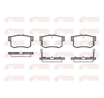 Sada brzdových destiček, kotoučová brzda REMSA 0325.32