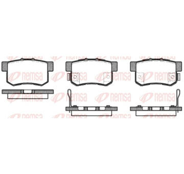 Sada brzdových destiček, kotoučová brzda REMSA 0325.52