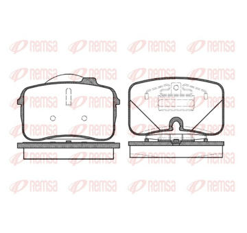 Sada brzdových destiček, kotoučová brzda REMSA 0328.00