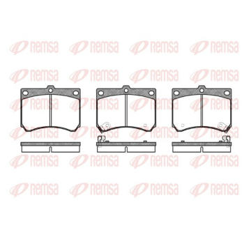 Sada brzdových destiček, kotoučová brzda REMSA 0333.02