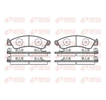 Sada brzdových destiček, kotoučová brzda REMSA 0334.02