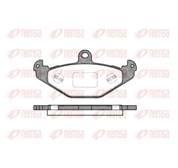 Sada brzdových destiček, kotoučová brzda REMSA 0345.20