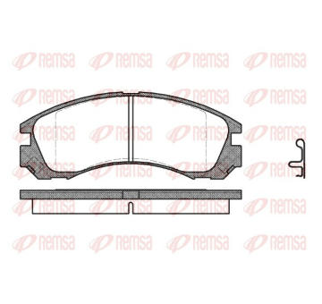 Sada brzdových destiček, kotoučová brzda REMSA 0354.22