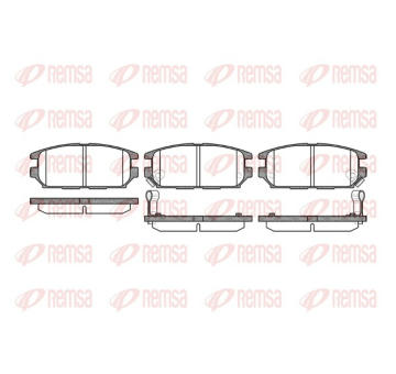 Sada brzdových destiček, kotoučová brzda REMSA 0356.12