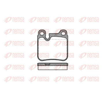 Sada brzdových destiček, kotoučová brzda REMSA 0374.00