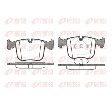 Sada brzdových destiček, kotoučová brzda REMSA 0380.00