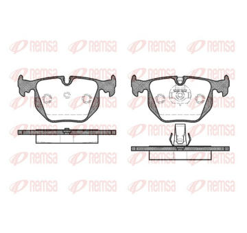 Sada brzdových destiček, kotoučová brzda REMSA 0381.30