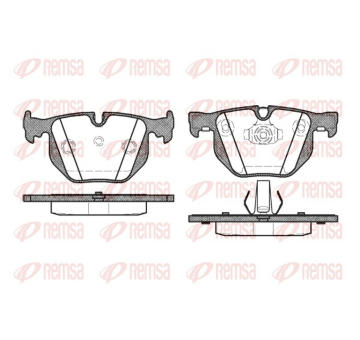 Sada brzdových destiček, kotoučová brzda REMSA 0381.40