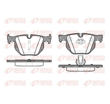 Sada brzdových destiček, kotoučová brzda REMSA 0381.60