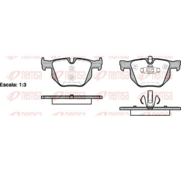 Sada brzdových destiček, kotoučová brzda REMSA 0381.70