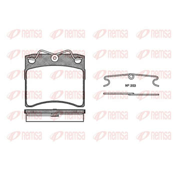 Sada brzdových destiček, kotoučová brzda REMSA 0385.00