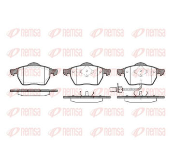 Sada brzdových destiček, kotoučová brzda REMSA 0390.11