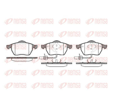 Sada brzdových destiček, kotoučová brzda REMSA 0390.22