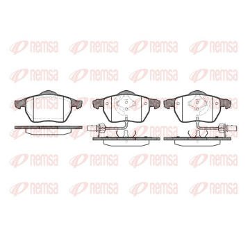 Sada brzdových destiček, kotoučová brzda REMSA 0390.52