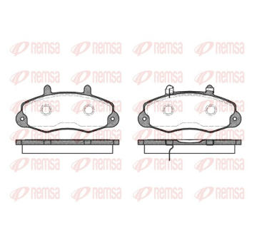 Sada brzdových destiček, kotoučová brzda REMSA 0391.02
